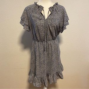 NWT Lauren Conrad Navy Pattern Dress